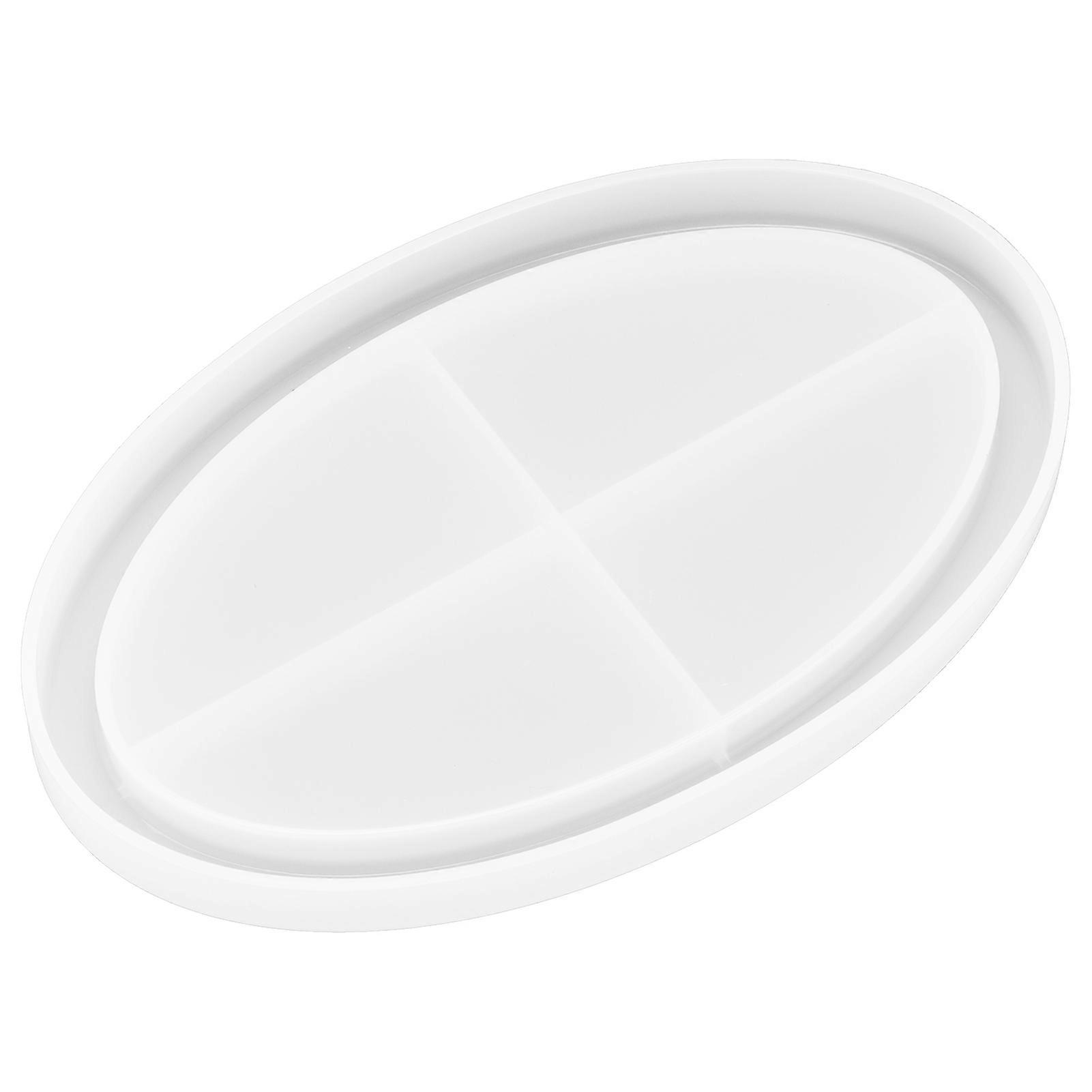 Epoxidharz-Gussform für Obsttablett, Silikon, dekoratives Tablett, Platte, DIY-Form, Zubehör, ovale, glatte Tablettform