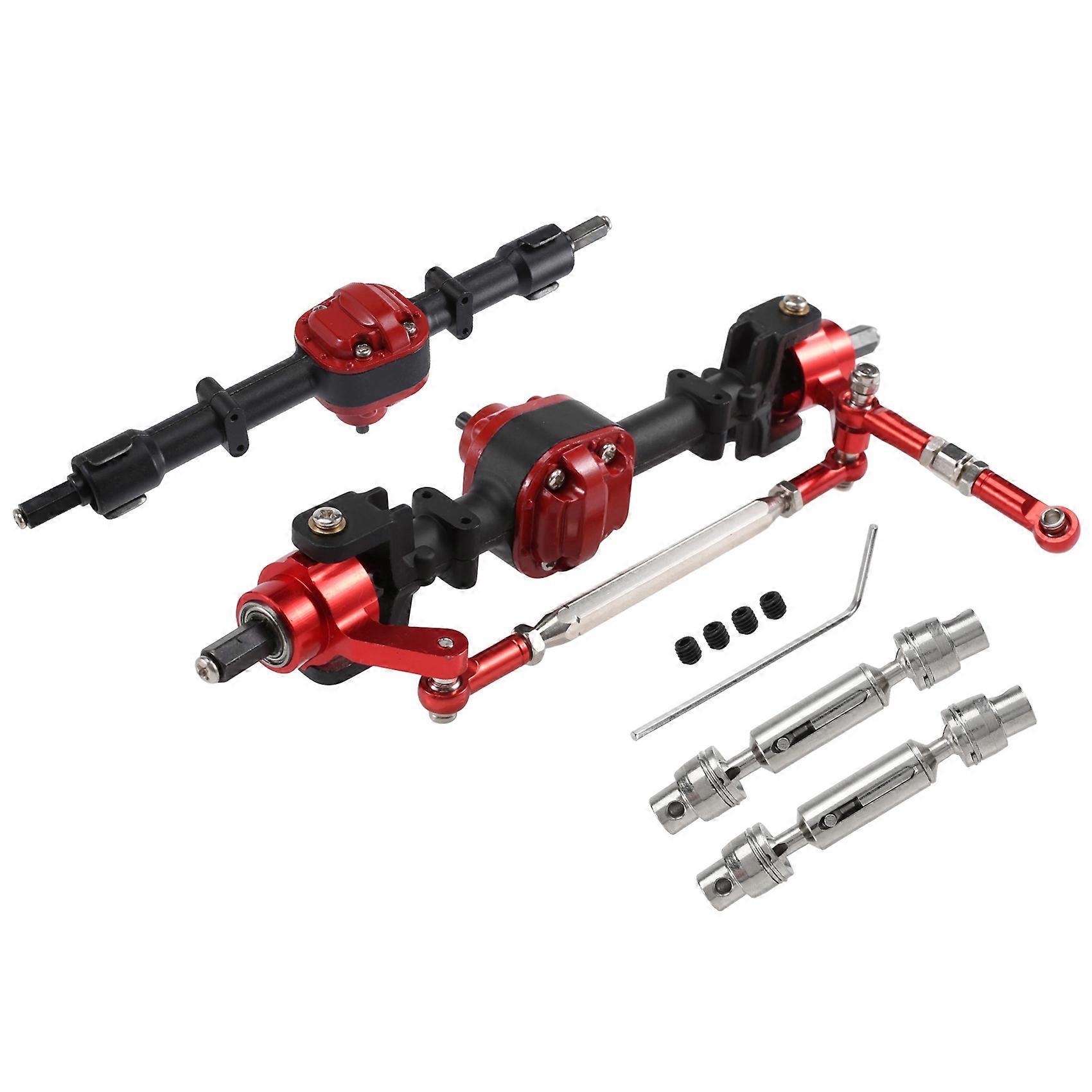 Metal Front & Rear Bridge Axle with Drive Shaft for MN D90 D91 D96 D99S MN-90 MN99S 1/12 RC Car Upg