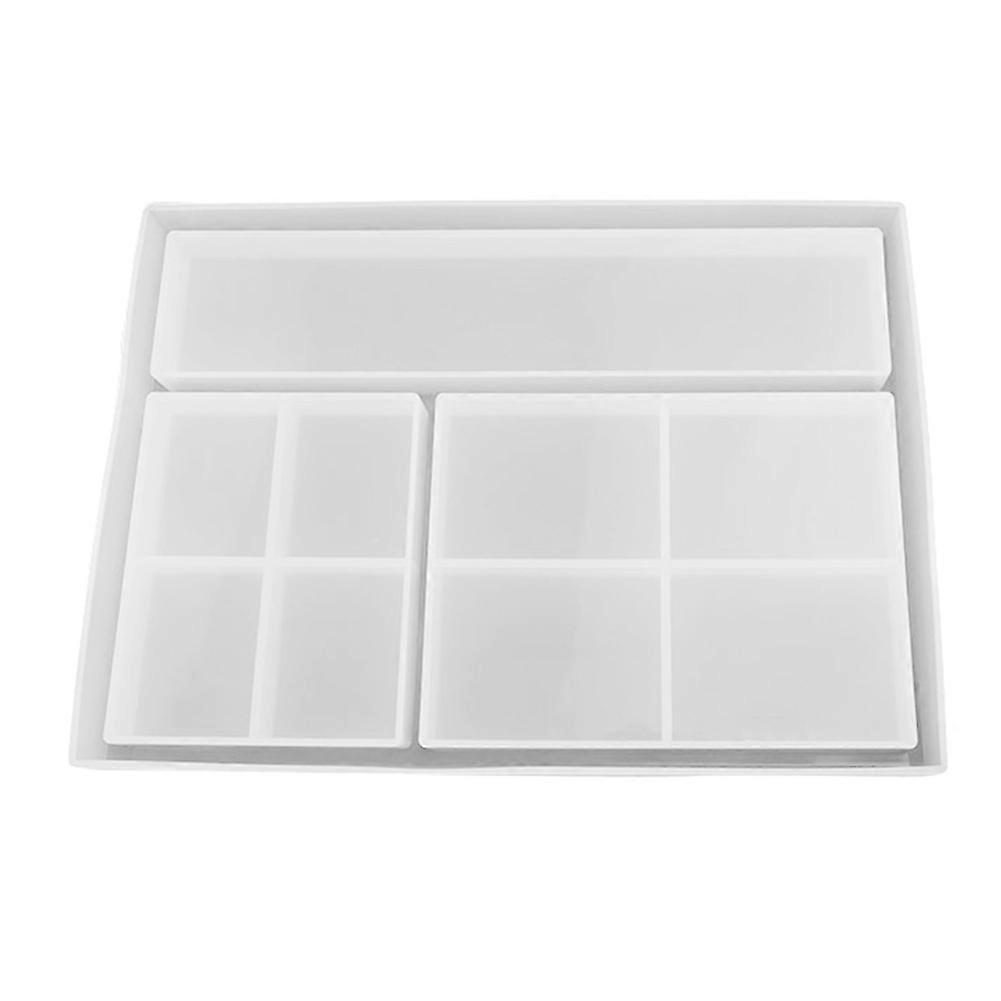 Crystal Epoxy Resin Tray Mold Classification Storage Box Tray Silicone Mold