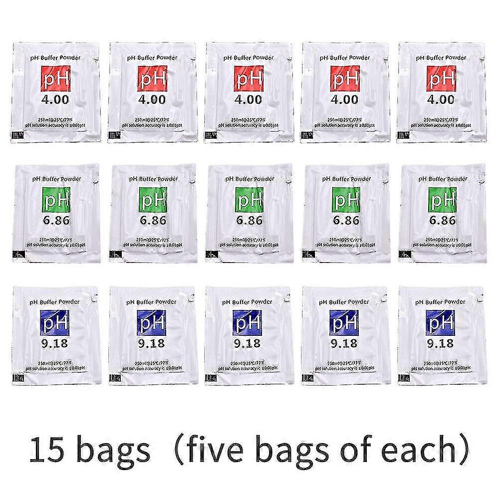 3/6/15pcs Ph 4.00 6.86 9.18 Solut Calibrat 0.01ph For Ph Er Meter Digital Measurement