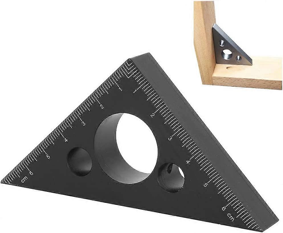 Carpenter Triangular Ruler, Aluminum Alloy Angle Ruler, Woodworking Triangle Measuring Tool, Carpenter Measuring Tool, Clear and Durable,2024 Ping
