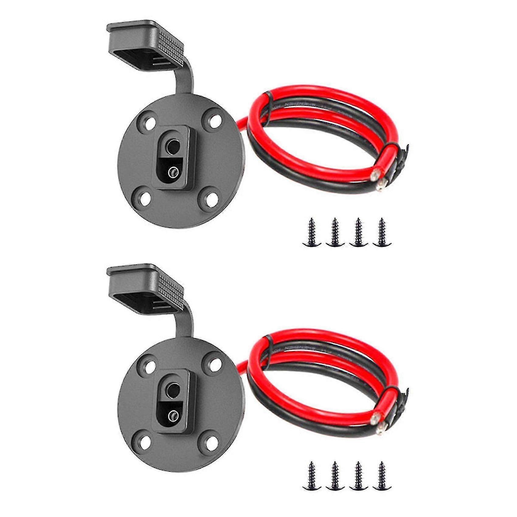 2x Sae Connector,solar Weatherproof Sae Socket Sidewall Port, Sae Cable Quick Connect Panel Mount Best Gift