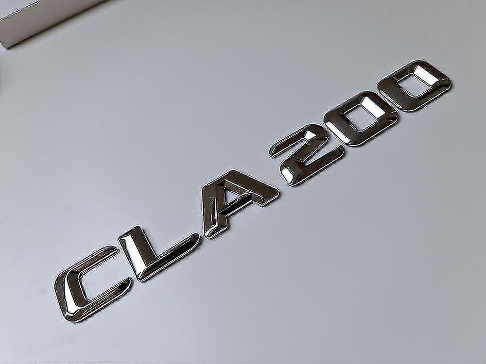 Compatible Withcla200 Silver Chrome Letter Number Rear Boot Badge Emblem Cla Class Mercedes