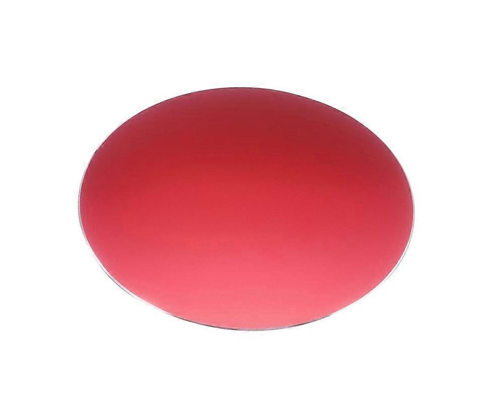 Aluminium Alloy Waterproof Round Desktop Gaming Mouse Mat Pad Computer Accessory - Red
