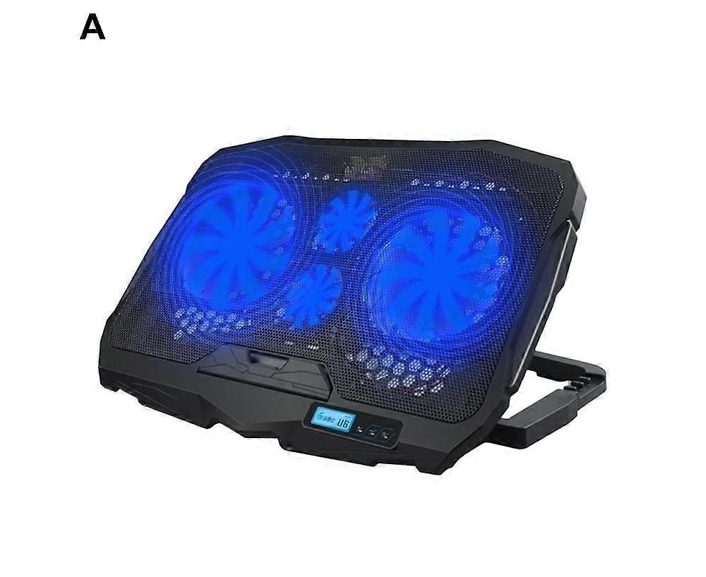 S18 Laptop Stand Adjustable 4 Silent Fans ABS Control Fan Speed Notebook Holder Cooling Pad for Notebook - A