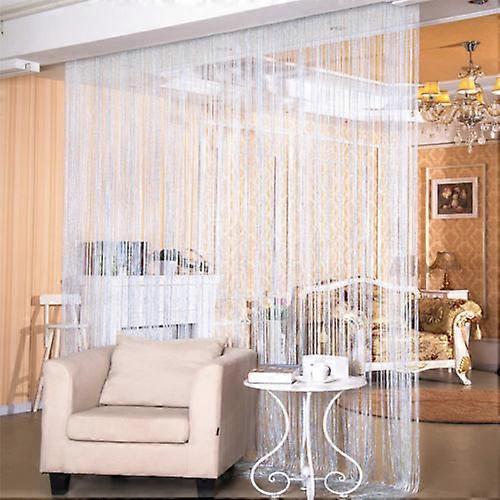 curtains Shiny Tassel Silver Line String Curtain