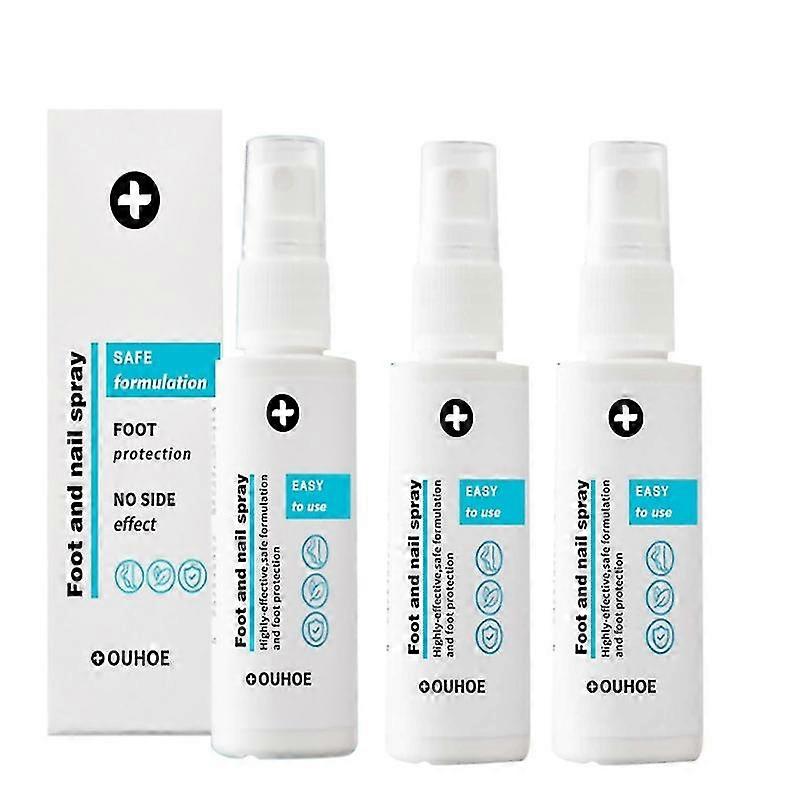 3pcs pé e unha Spary, natural e poderoso cuidado do pé