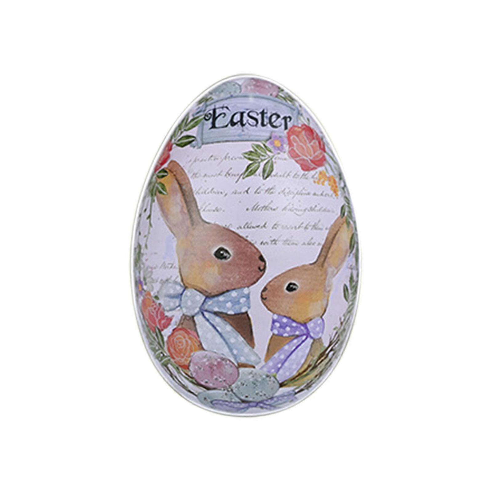 Easter Decorations Easter Tinplate Eggs Color Rabbit Iron Eggs Candy Eggshells