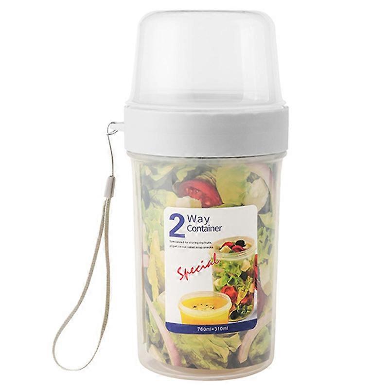 Double Layers Food Container Multifunctional Transparent Portable Yogurt Cereal To-Go Container for Baby KAESI