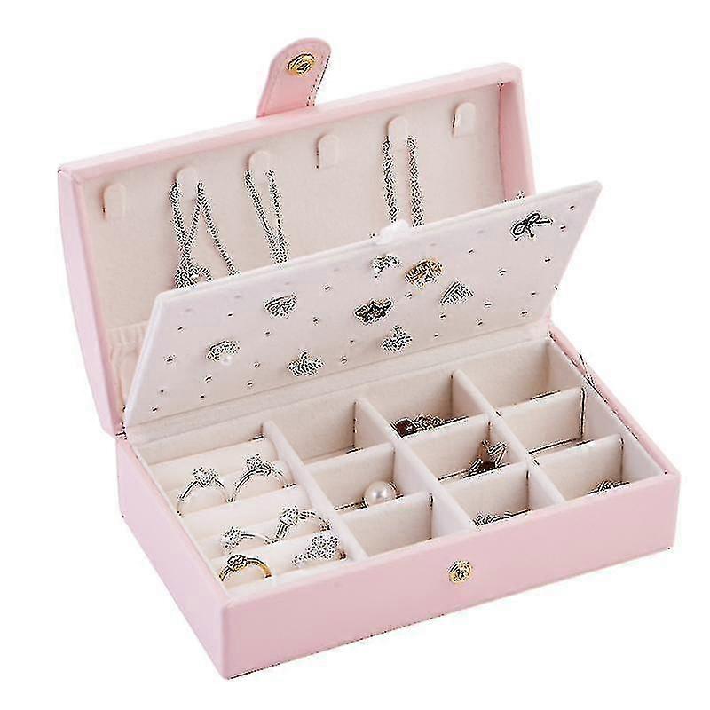 Portable Jewelry Box Princess Jewelry Box-colour:pink