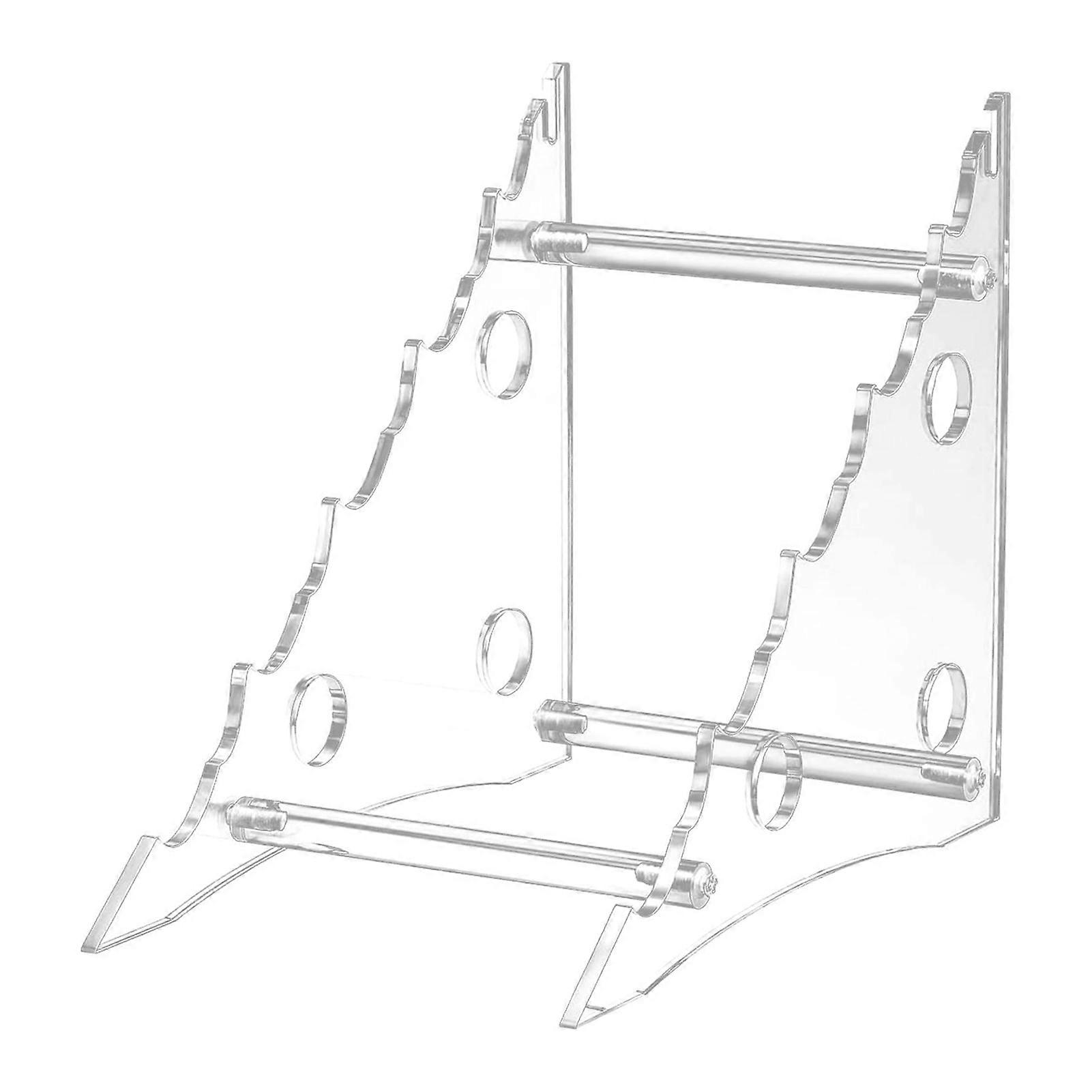 Clear Acrylic Cutter Display Stand 4 Layers Detachable Cabinet Countertop Outdoor Pocket Fruit Cutter Holder Organizer Storage Rack