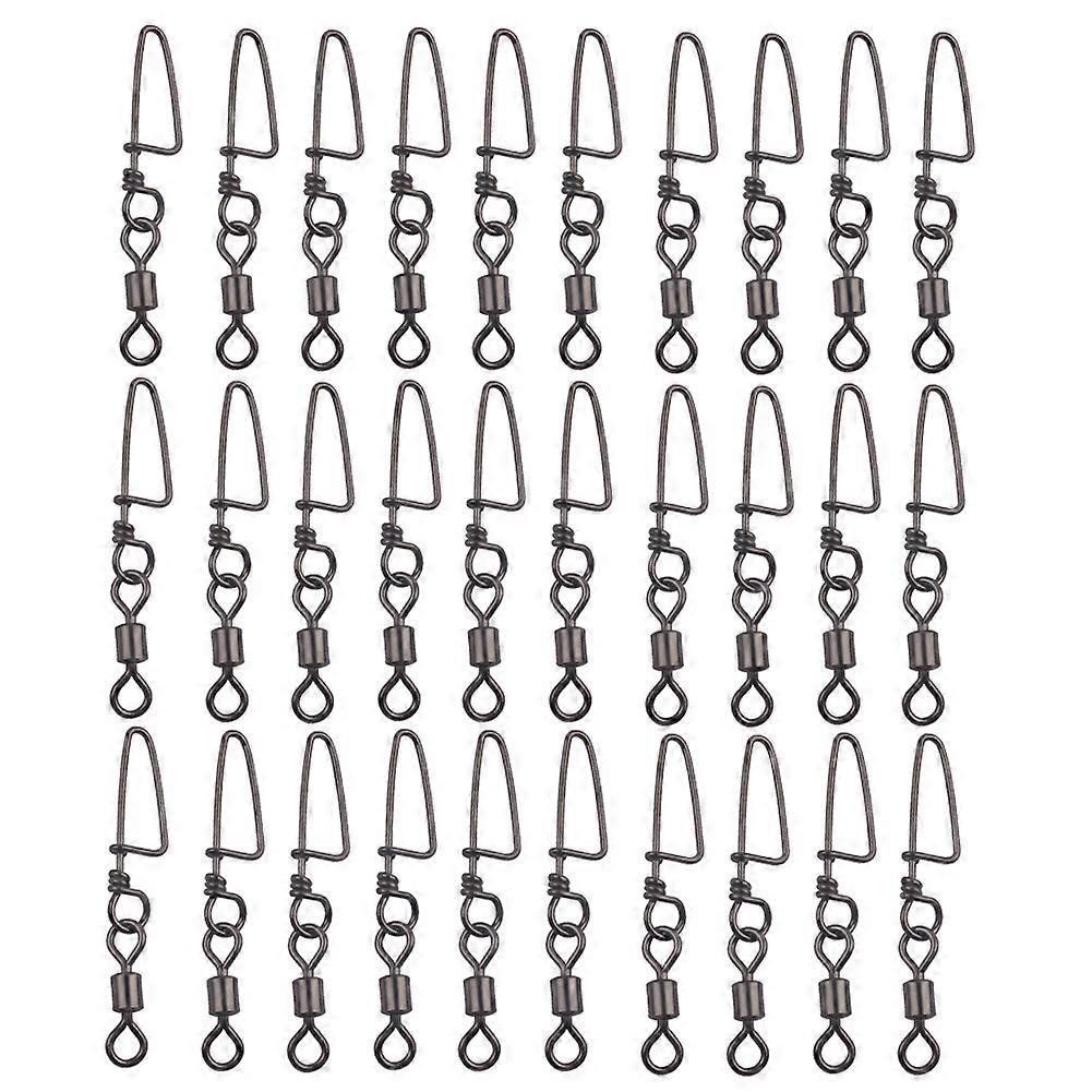 Kaesi 30Pcs 8 Shape Fishing Barrel Bearing Rolling Swivel Ring Connector Fish Tackle