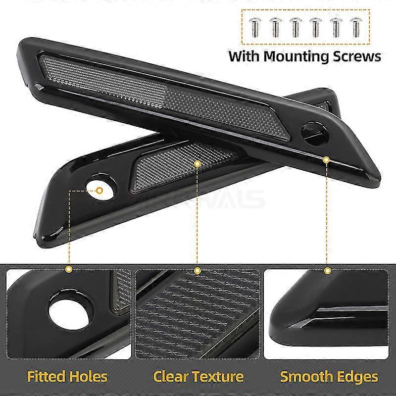 thumbnail image 2 of Pair Of Gloss Black Decals For Harley Saddlebag Latch Reflectors - Fits 2014 Models (6.25" X 0.75") 2 of 13