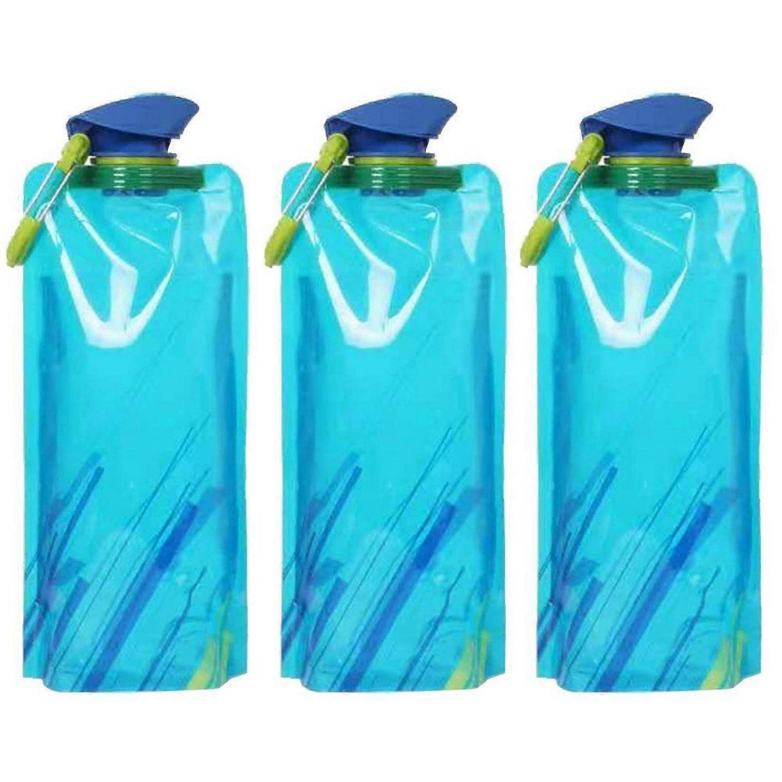 Canister 3 Piece Portable Foldable Water Bottle Set Reusable