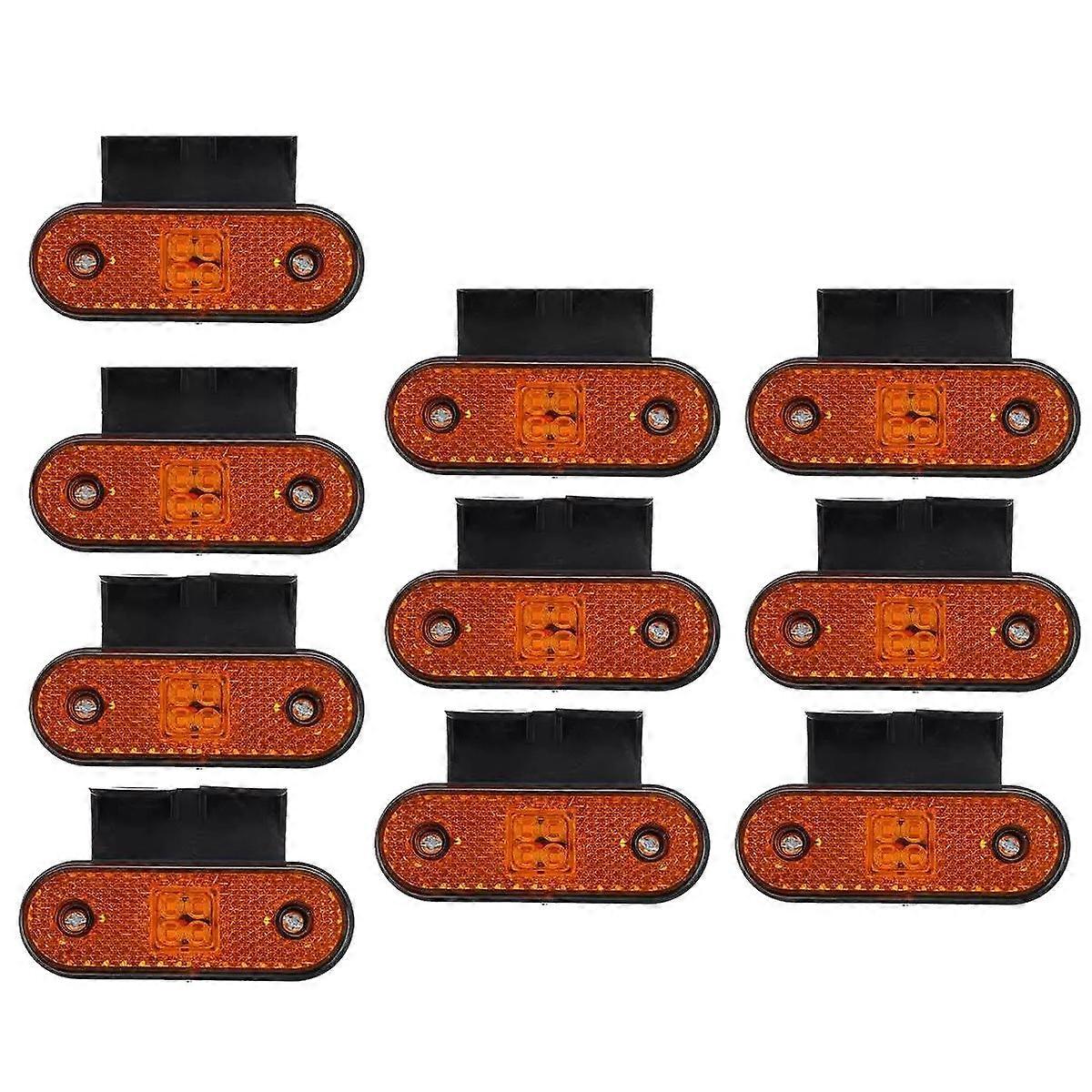10PCS 24V LED Car Truck Side Marker Lights Turn Signal Lamp Rear Tail Light for Pickup Trailer Cara
