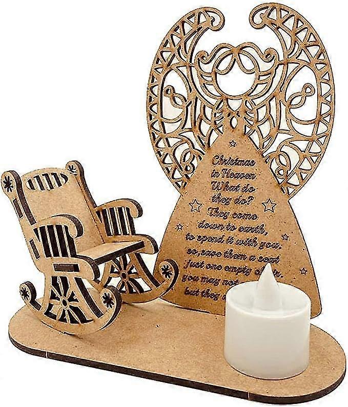 Christmas In Heaven Poem Tree Rocking Chair Candle Loved Ones Memorial Ornament Christmas Tree Decoration