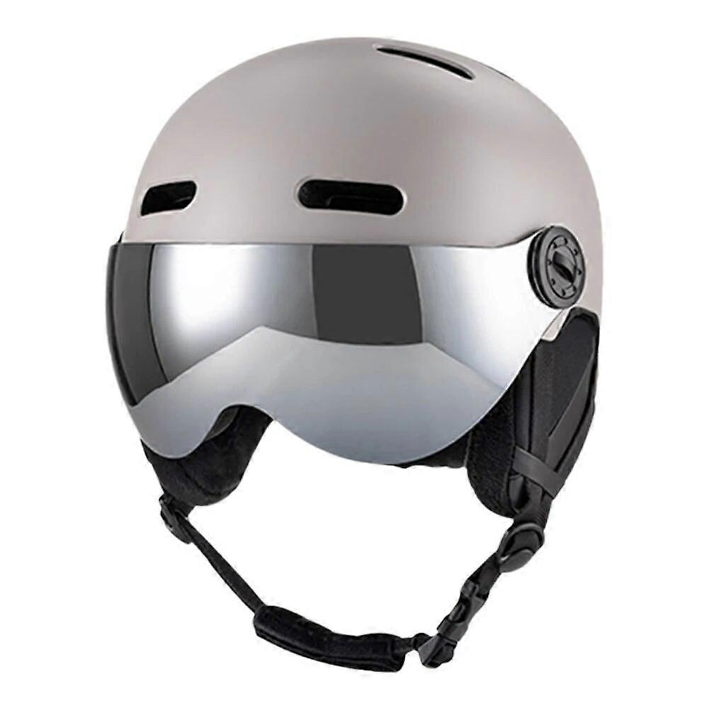 Ski Protective Cap Windproof Snow Ski Helmet with Detachable Glasses ABS Shell and EPS Foam for Skiing Skateboard Snowboarding