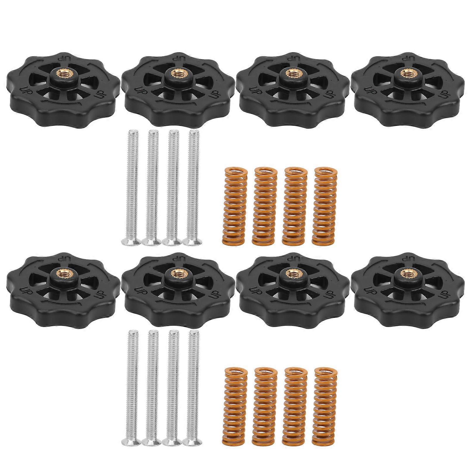 2Set Leveling Kit M4 Mutter Schraube mit Feder Passend für Creality CR-10/CR-10s/Ender 3 Hot Bed