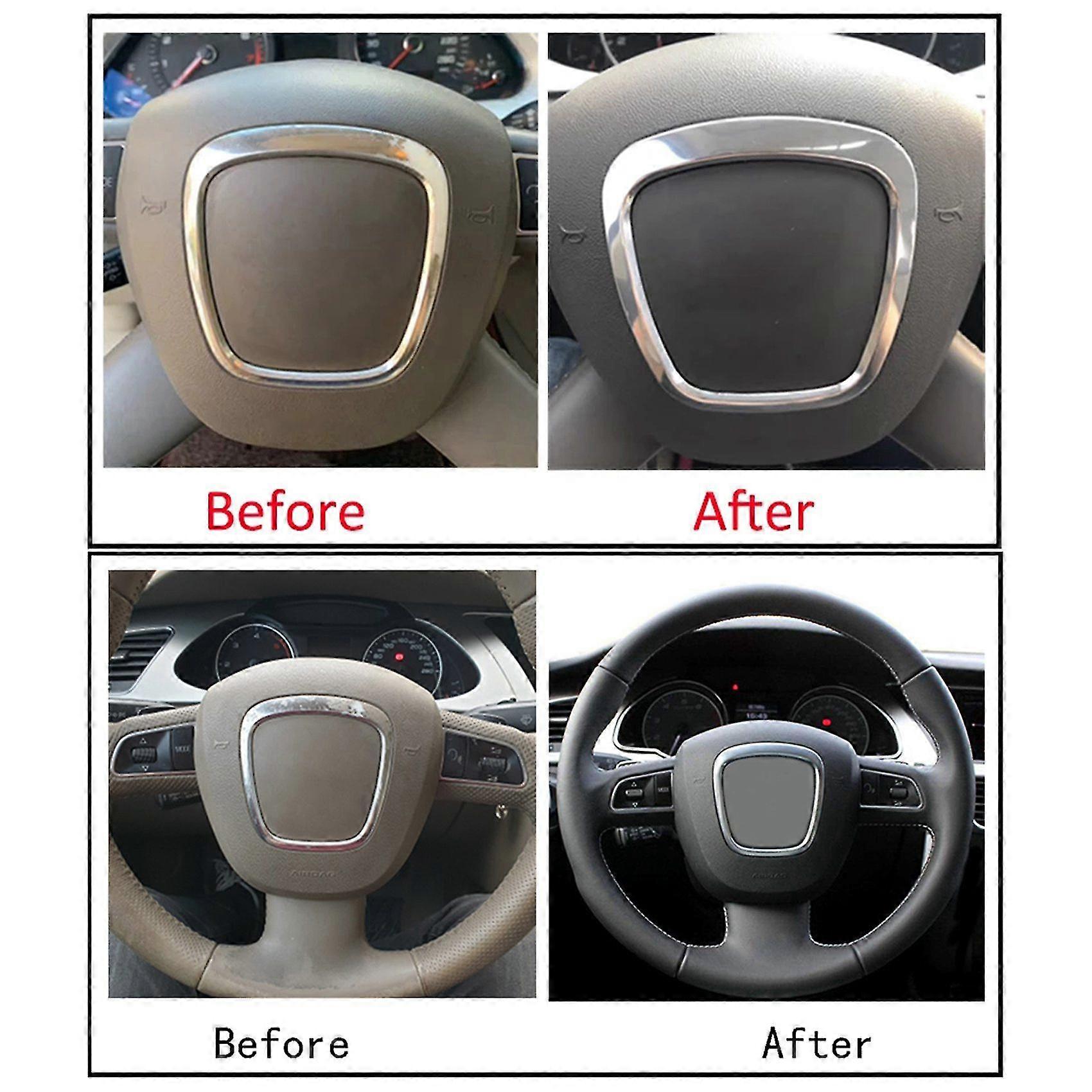 SHINEKA Chrome Steering Wheel Trim Cover For 2010-2017 Dodge Ram 1500 – Interior Decorative Panel