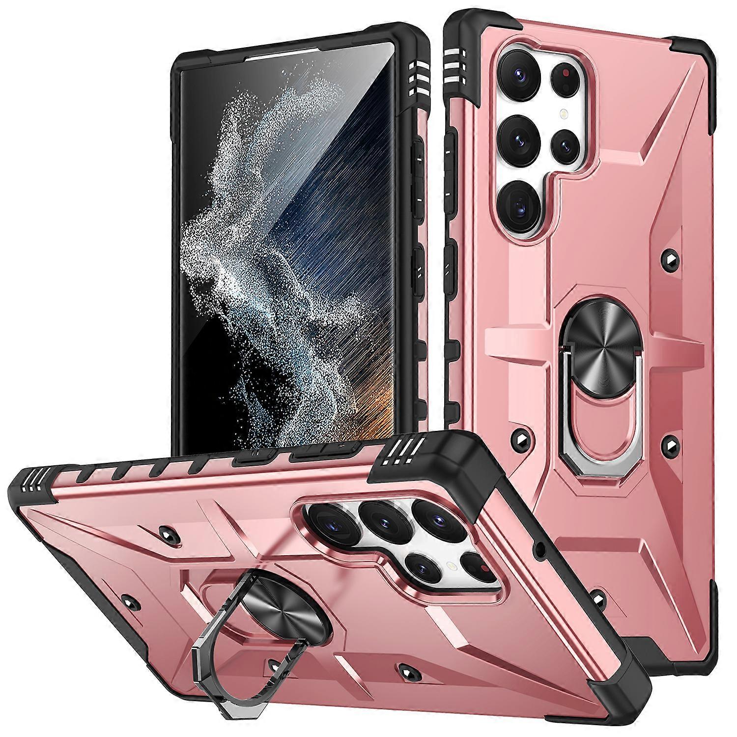 Sergeant Armor Drop-resistant Design Phone Case for SAM S23 ultra with 360-degree Rotatable Ring Stand, All-round Protection, Anti-slip, Anti-scratch,