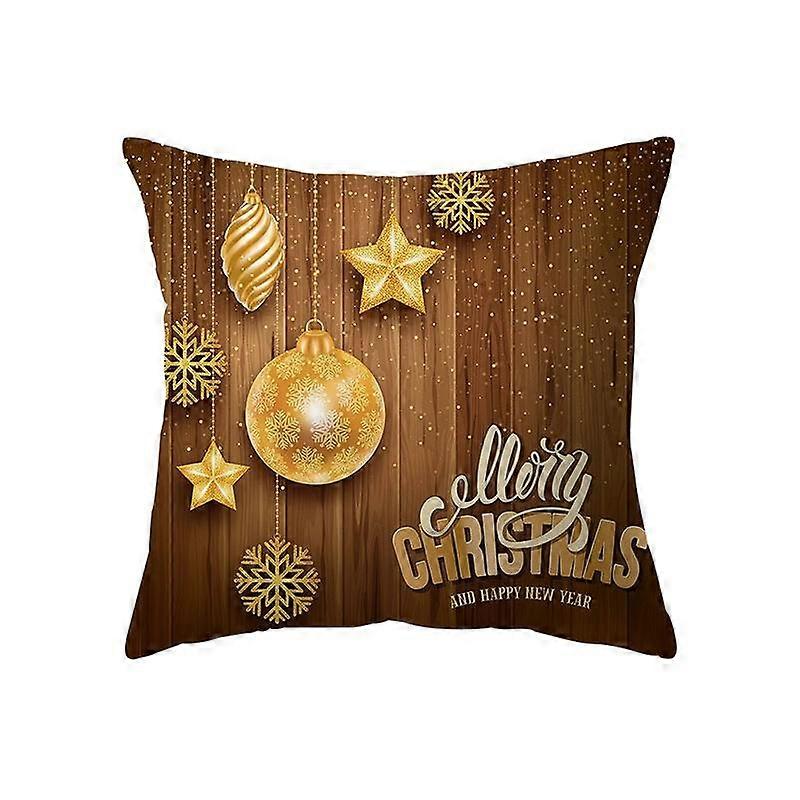 Décoration de Noël Thème de Noël Impression Motif Housse de coussin Maison Salon Canapé Décoration