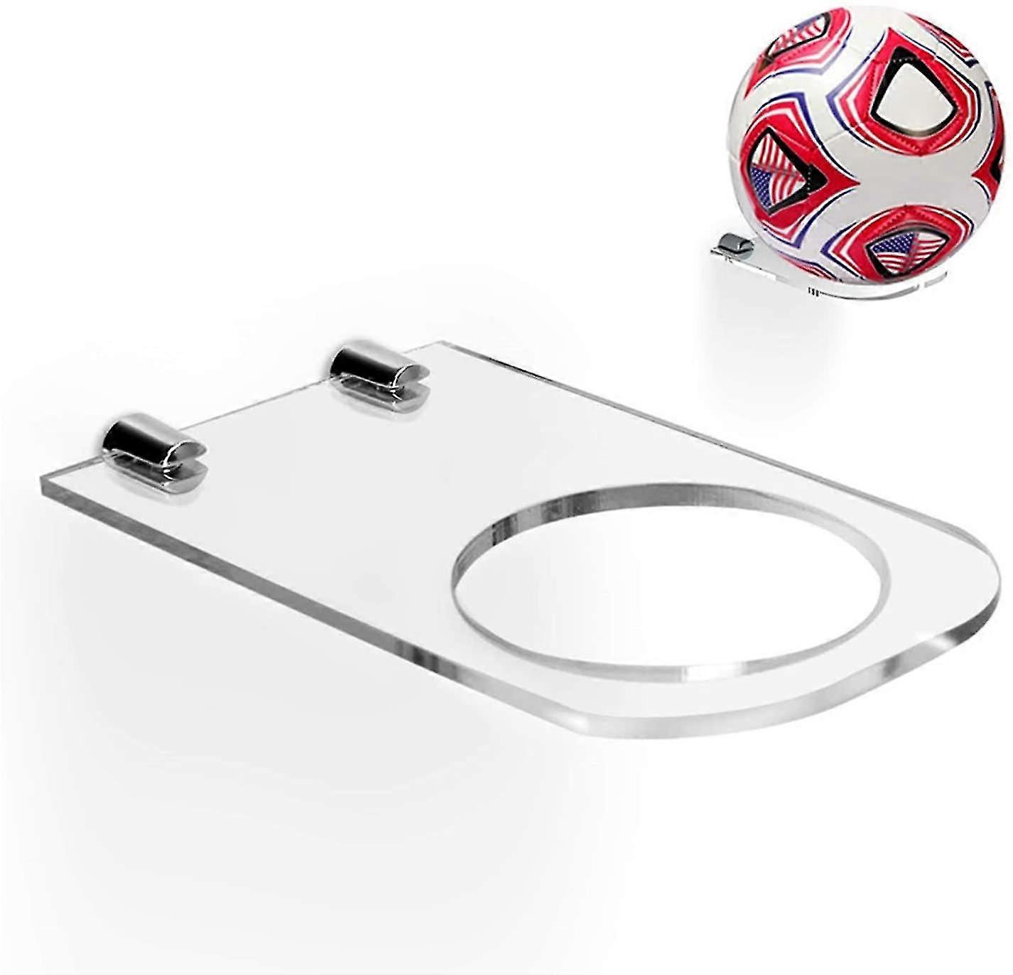 حامل تخزين كرة الحائط ، رف كرة سلة محمول ، 2 قطعة شفاف