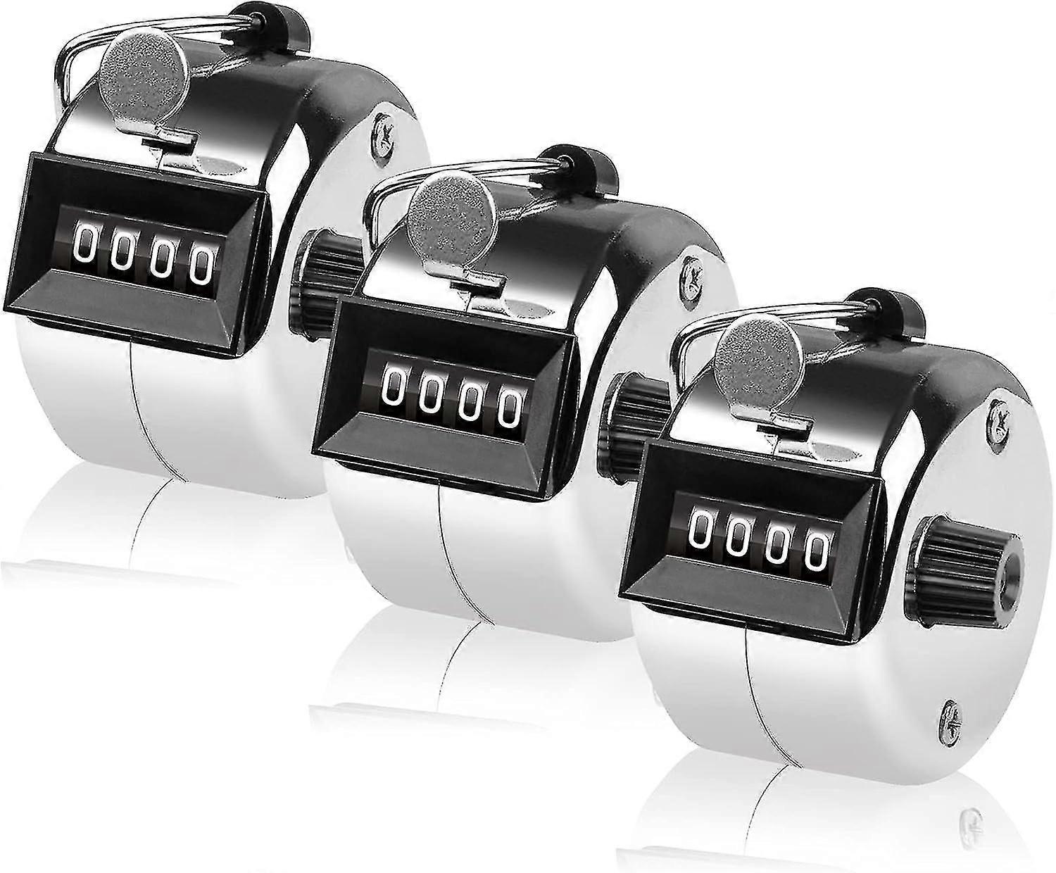 מונה לחיצות ספרות - מונה מתכת ידני - לחץ כדי לספור, ציון גולף3 pcs