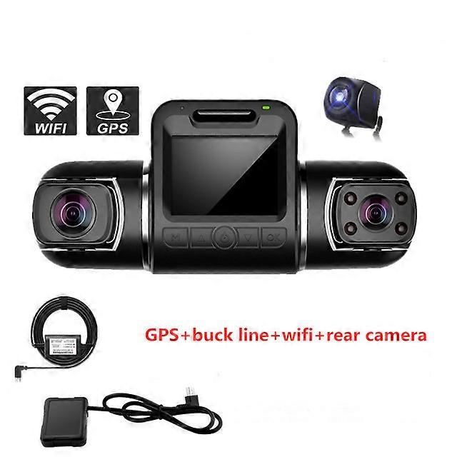 Loerss Dashcam Dual-lens Infrared Night Vision 1080p Wifi GPS embarqué 2 objectifs 170 degrés Caméra