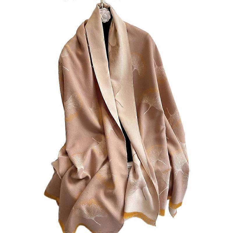 All match Scarf Women Leaves Pattern Scarves for Ladies Winter Shoulder Wrap