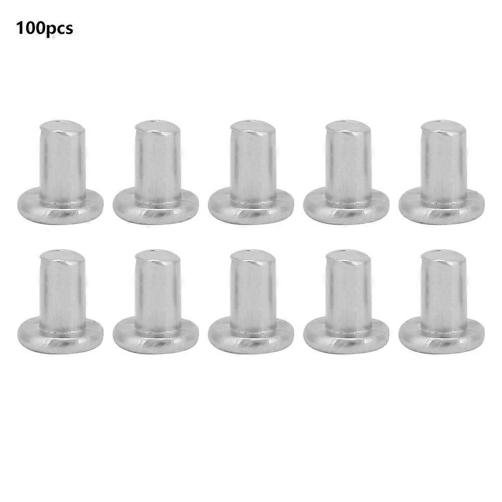 100pcs M2.5*3/4/5mm Flat Head Aluminum Rivets Countersunk Solid Rivets (M2.5*4)