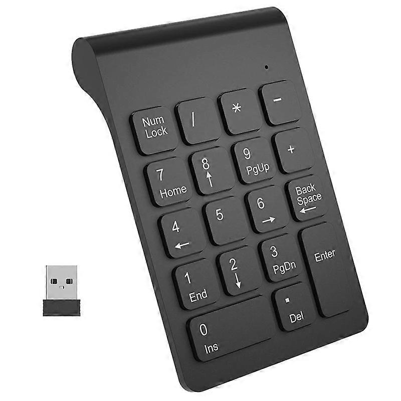 18 Keys 2.4GHz Mini USB Numeric Keypad Wireless Black