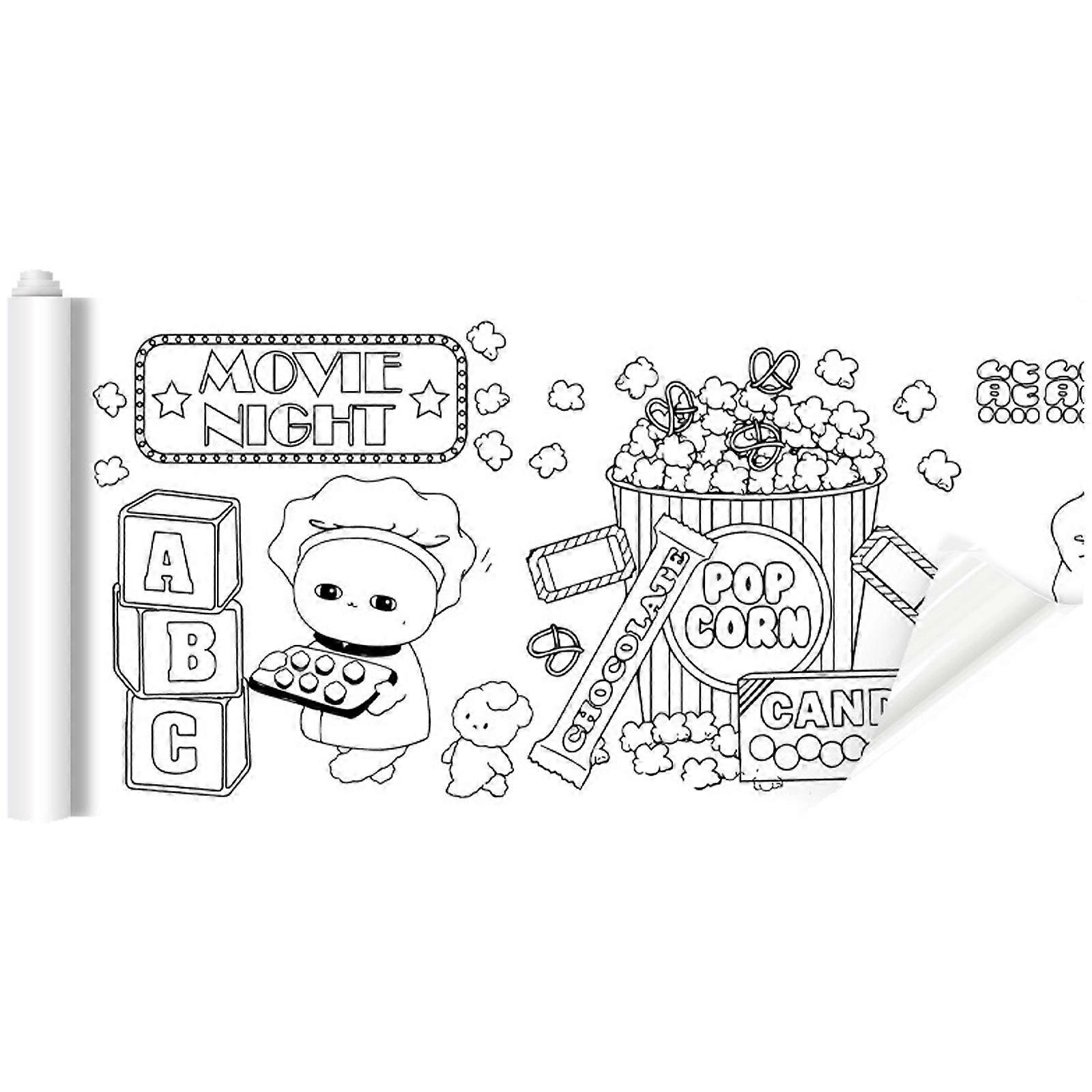 Lasten piirustusrulla DIY tahmea väritäyttöpaperi Varhaiskasvatuslelu