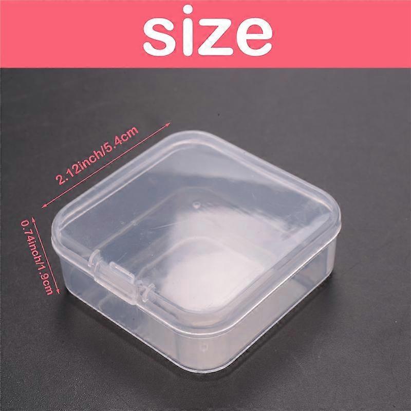 Small Clear Plastic Beads Storage Containers Box with Hinged Lid for Accessories,Crafts,Learning Su