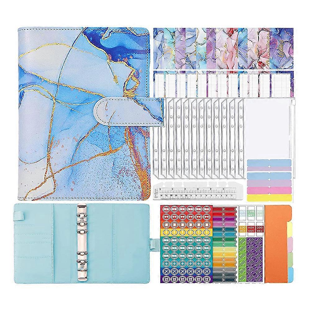 Budget Planner Money Envelopes Binder - Organiser Notebook with Budget Sheets Money Storage with Fi