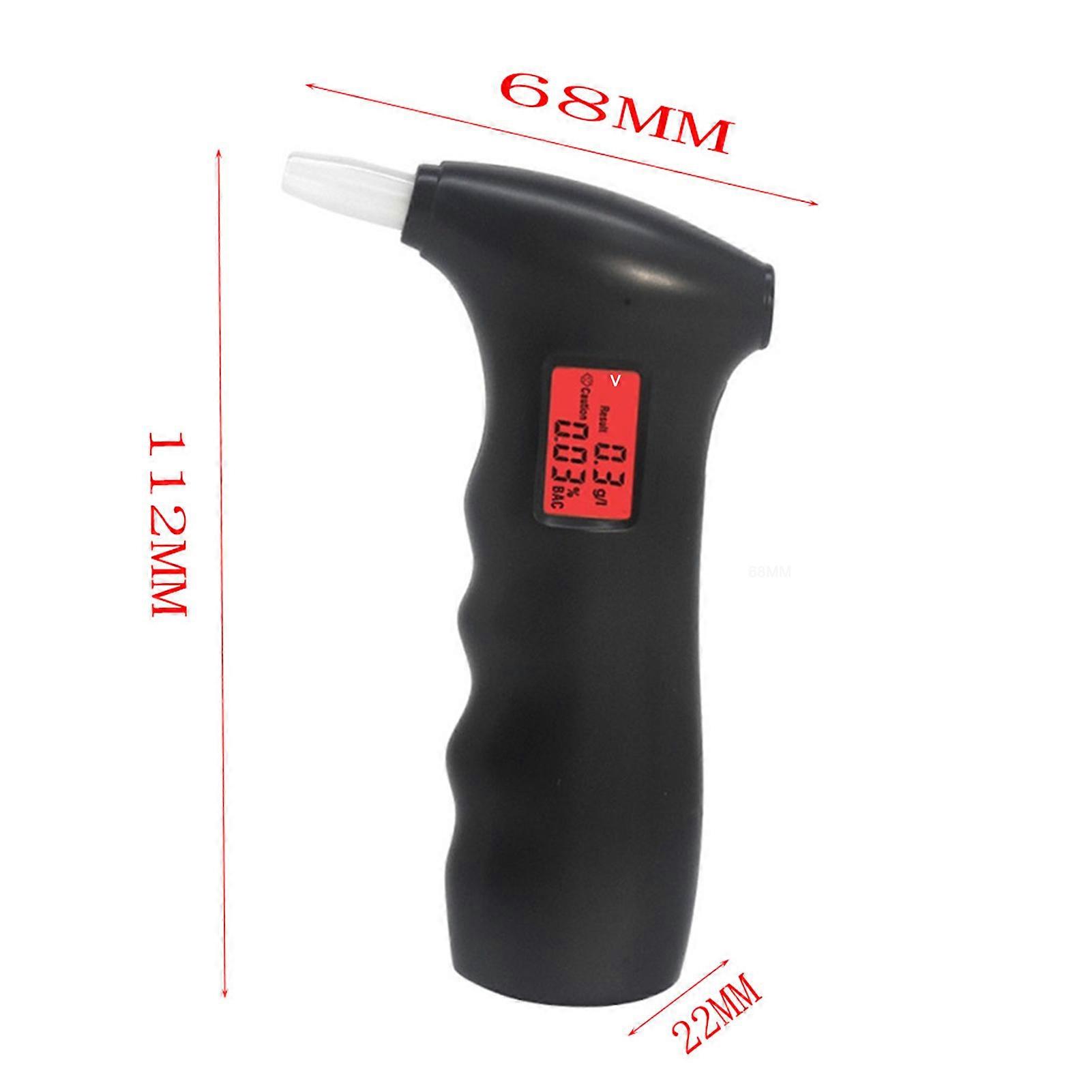 Professional Alcohol Tester Portable Breathalyzer Analyzer Backlight Digital Alcohol Breath Detector with 5 Spare Mouthpieces