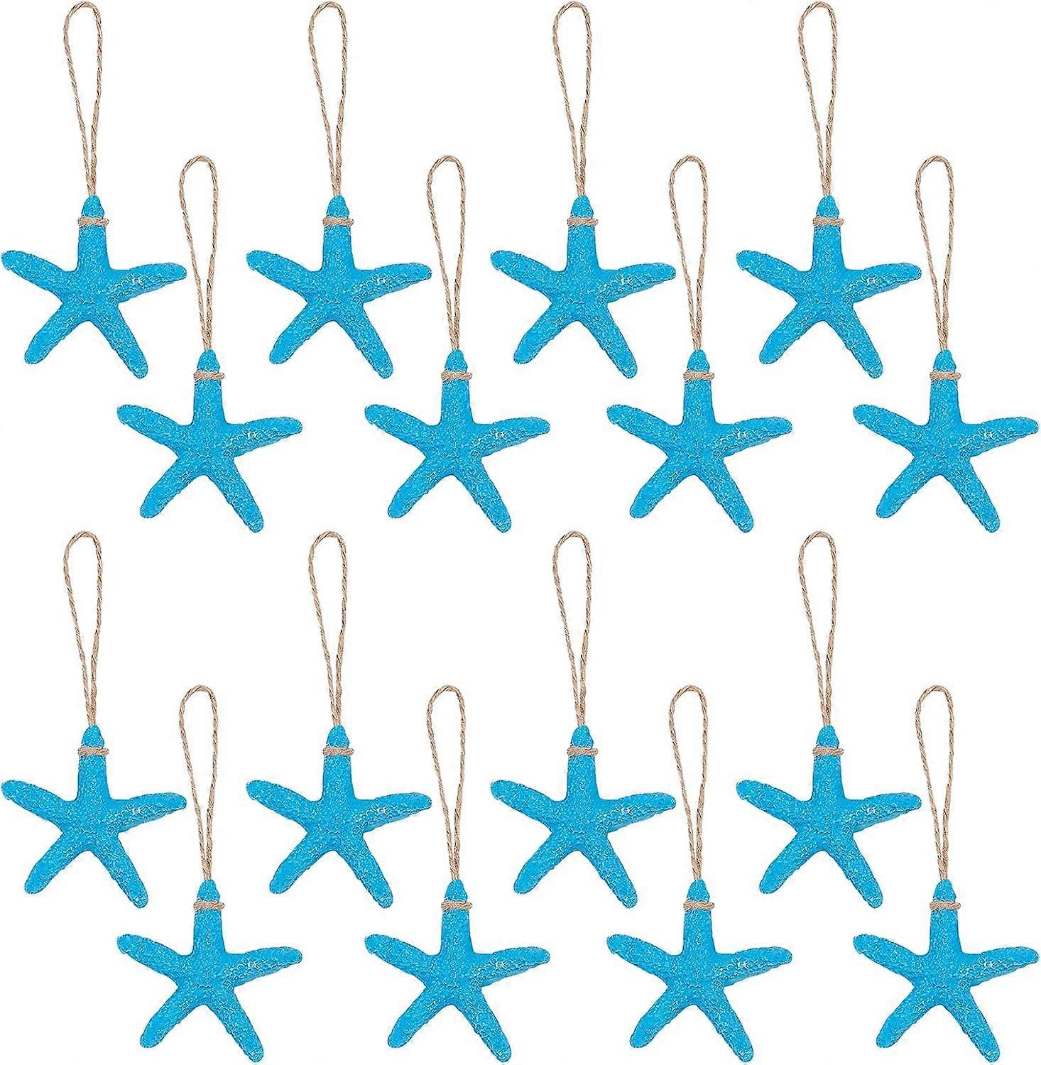 Resin Pendants Decorations Starfish Dark Turquoise 56x56mm