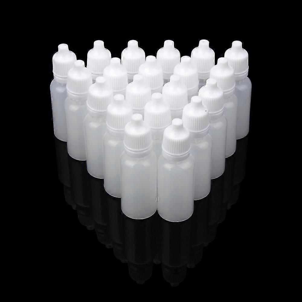50pcs 15ml Empty Plastic Squeezable Dropper Bottles Eye Liquid Dropper