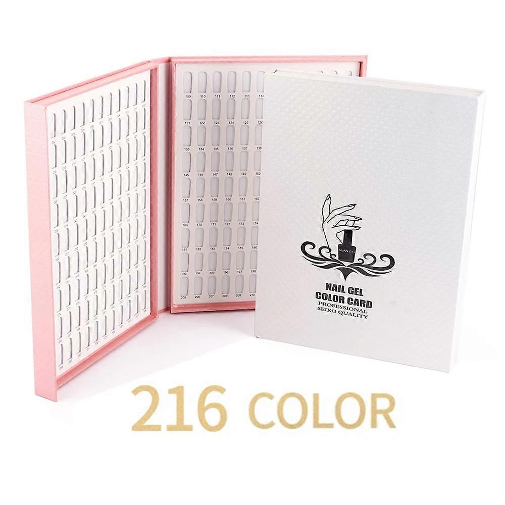 216 Colors Nail Color Display Card DIY Nail Art Showing Book Painting Dedicated Display Shelf Gel Nail Polish Color Card Chart