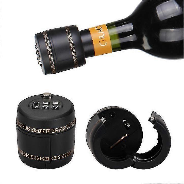 Wine Bottle Lock, Three-digit Code Lock, Wine Bottle Cap Lock, Anti-theft Wine Bottle Lock