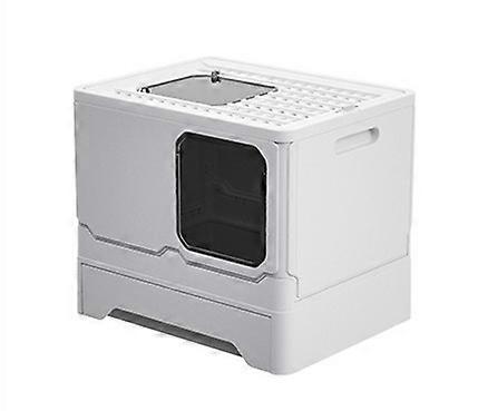 Foldable Large Cat Litter Box Closed Plastic Sand Box for Cats Detachable Pet Toilet Anti Splash Cat Tray Cleaning Bath Basin Su