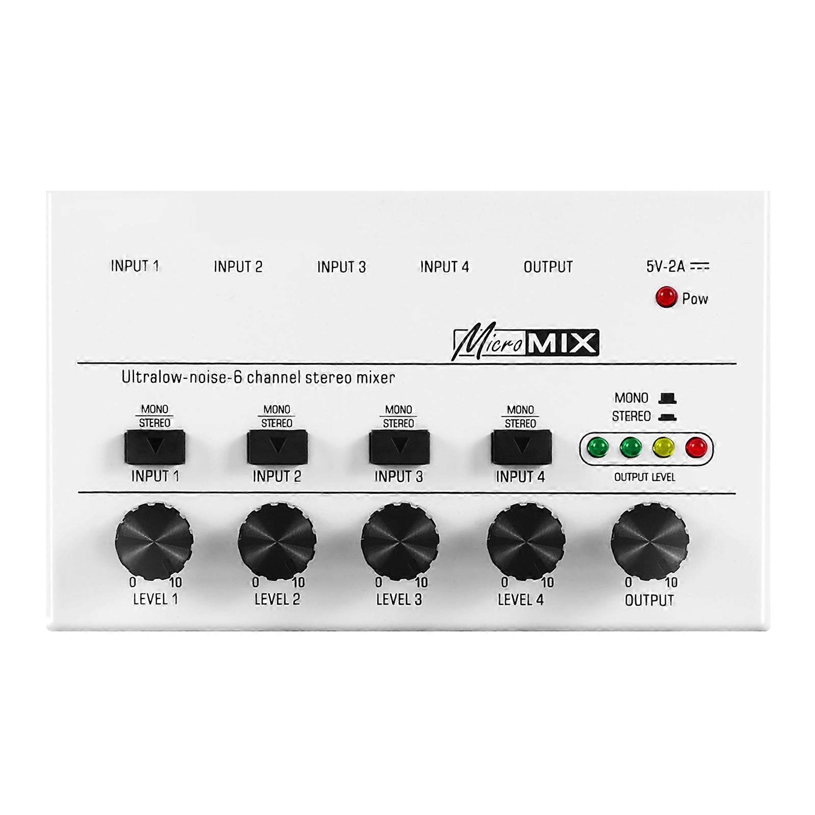 Professional Audio Mixer Mini DJ Low Noise Sound Mixer Ultra Compact Mixer