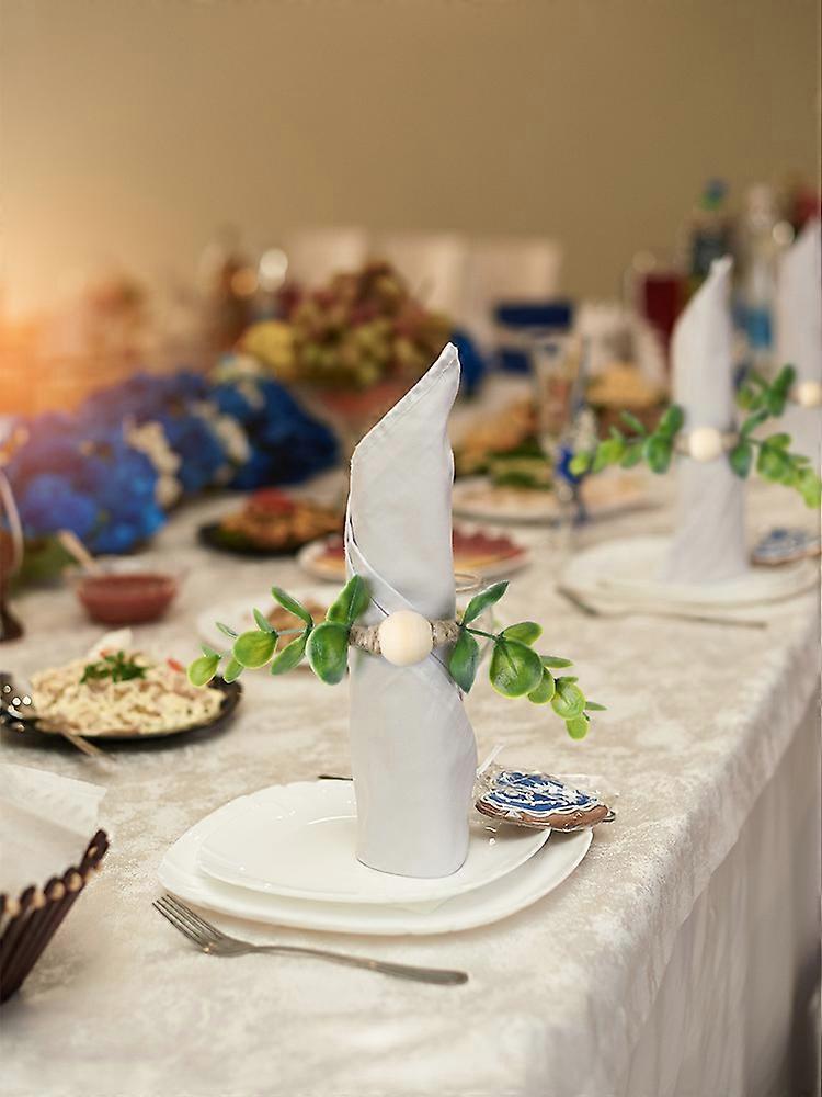 (6pcs Pack) Eucalyptus Leaf Napkin Rings