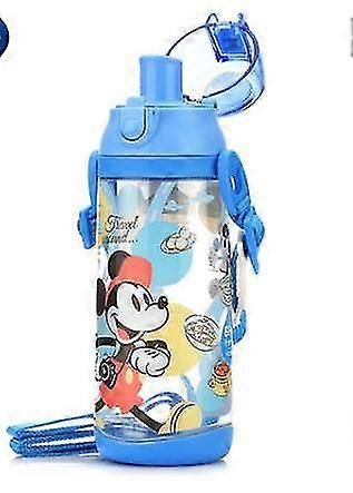 Children's Water Cups Summer Drinking Cups Out Portable Plastic Drinking Cups(Blue Mickey)