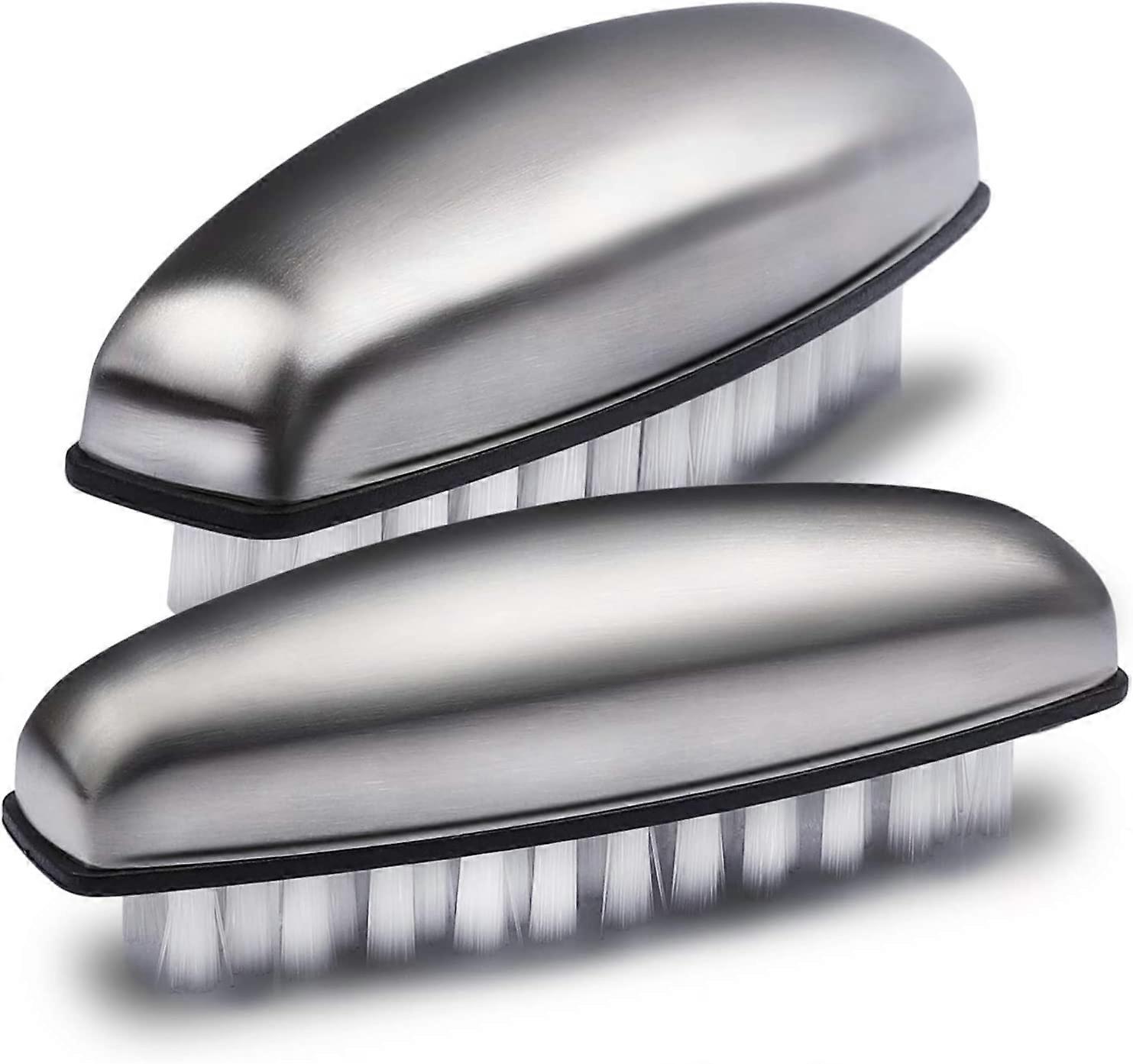 2pcs Stainless Steel Hand Nail Brush