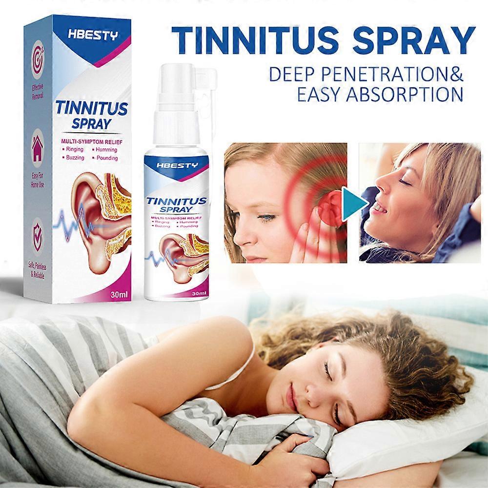 30ml Unisex Tinnitus Spray Ear Ringing Relieving Ear Drops For Earache Hearing Loss Health Care