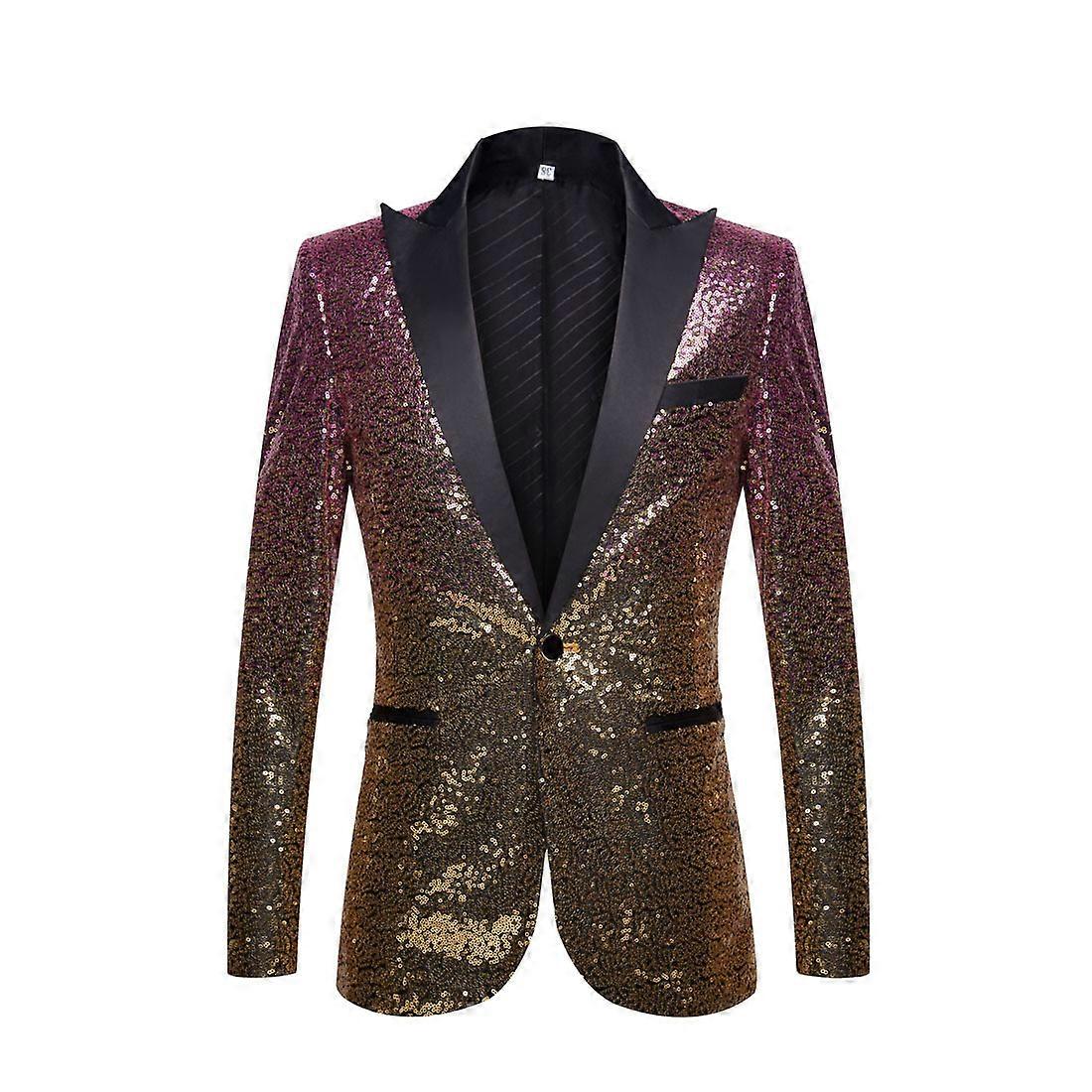 Men's suits tween sequins a button blazer