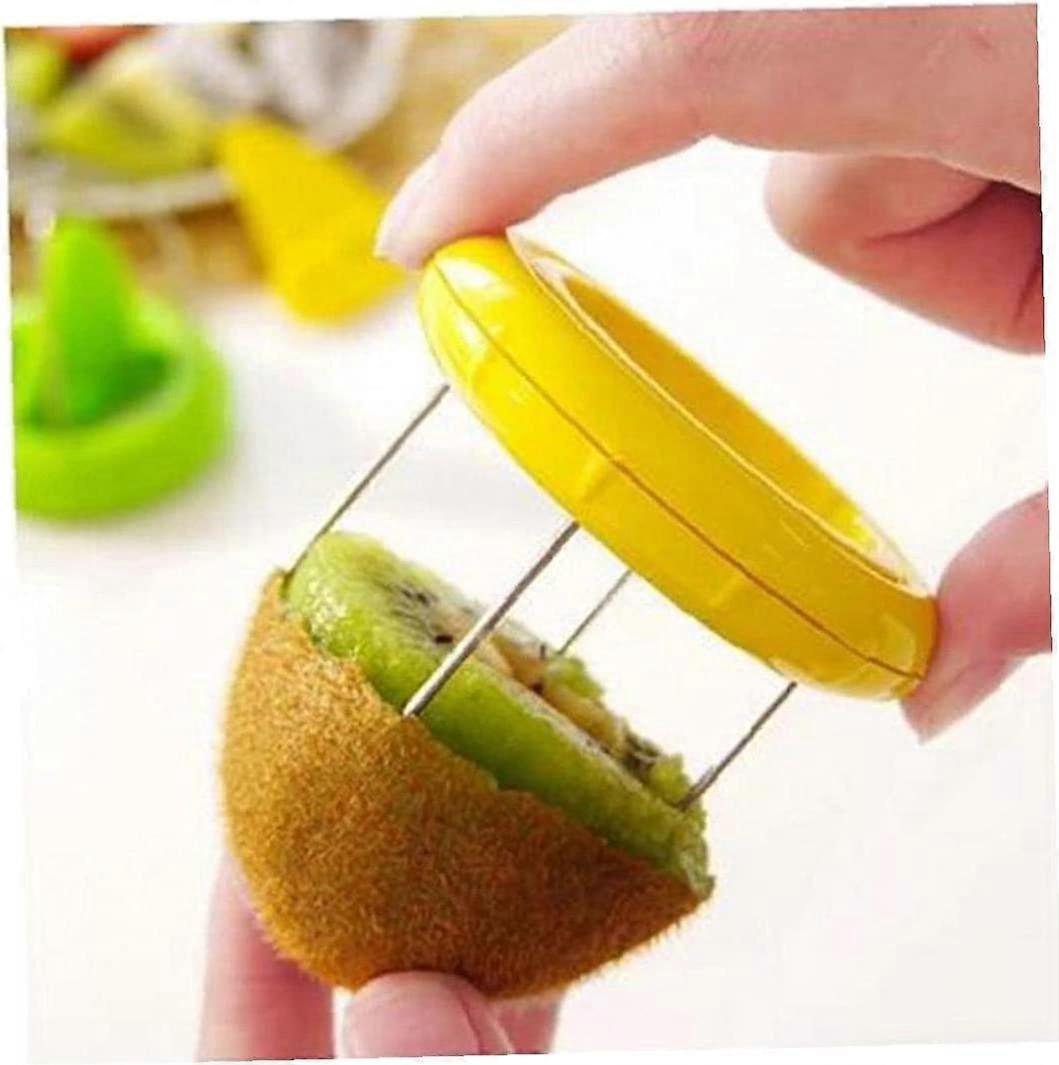 Fruit Kiwi Cutter Peeler Slicer Kitchen Gadgets Tools for Pitaya Portable and Useful Effortless cutting separator 10pc (D-V2)