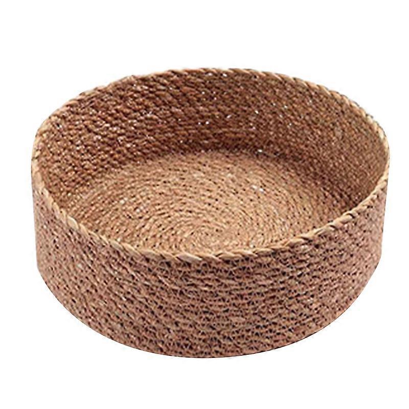 Cestino portaoggetti Tessuto a treccia ecologico di grande capacità Bordi lisci Organizer Forniture per la casa JIKAIX Naturale XL