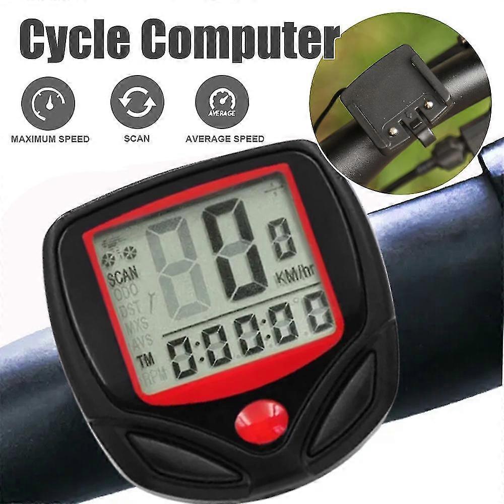 Bike Speedometer Mountain Bike Waterproof Computer Bicycle Odometer Multi-function Lcd Backlight Display