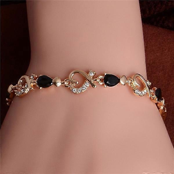 Mode damer krystal armbånd [sort]